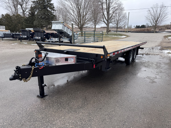 Black 2026 Canada Trailers 8 x 24 Deckover Tiltbed
