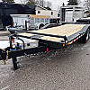 Black 2026 Canada Trailers 102 x 22ft Full Deck Power Tilt