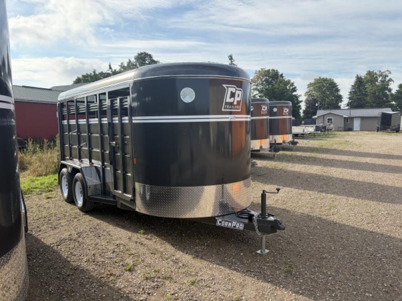 Gray 2027 CornPro 6 x 16 x 6'6" Tall Bumper Pull 2 - 3500lb Axles at Belore Trailer Sales