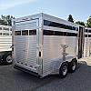 Silver 2027 AgHAUL 2 Horse Stock Combo Slant 2 - 5200lb Axles at Belore Trailer Sales