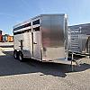 Silver 2027 AgHAUL 2 Horse Stock Combo Slant 2 - 5200lb Axles at Belore Trailer Sales