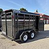 Gray 2027 CornPro 6 x 14 x 6ft 6" Tall Bumper Pull 2 - 3500lb Axles at Belore Trailer Sales