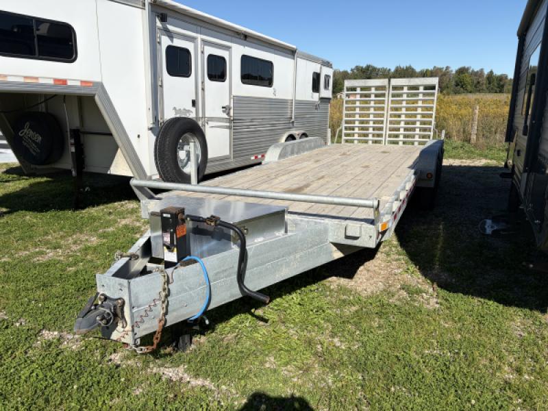 Galvanized 2025 Canada Trailers 7 x 22 Equipment Flatbed 3 - 7,000lb Axles at Belore Trailer Sales