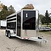Black 2027 AgHAUL 3 Horse Stock Combo 2 - 5200lb Axles at Belore Trailer Sales